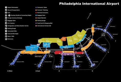 Phl terminal map - Terminal map phl (Pennsylvania - USA)