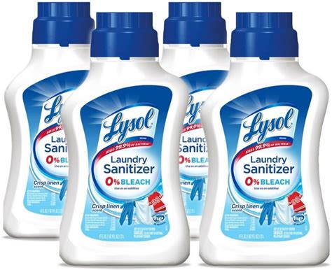 Amazon.com: LYSOL Laundry Sanitizer, Crisp Linen 41 oz (4 Pack) : Health & Household