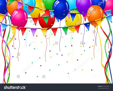 Colorful Celebration Background Party Balloons: เวกเตอร์สต็อก (ปลอดค่าลิขสิทธิ์) 467276468 ...