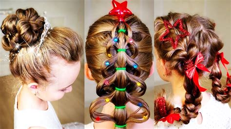 7 Christmas hairstyles! 7 Simple Holiday Hairstyles Tutorial. Quick hairstyles! - YouTube