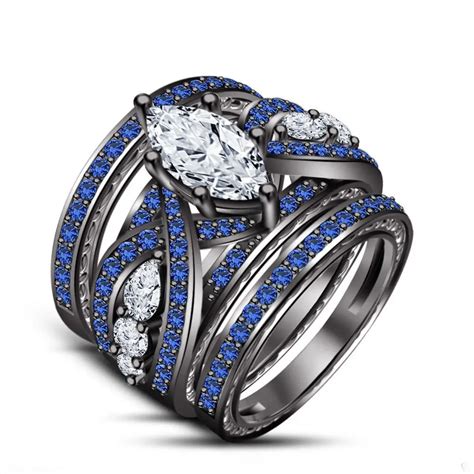 Blue sapphire wedding ring - memphisgai