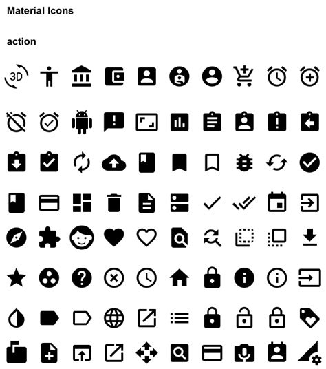 Stenciltown - Google Material Design Icons