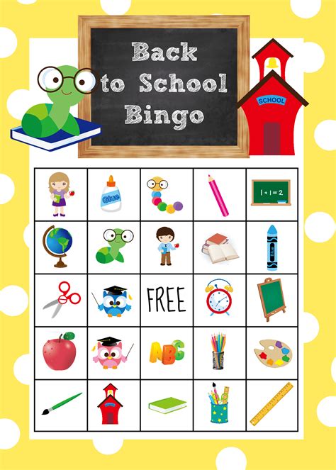 Back to School Bingo Game