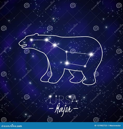 Ursa Major Constellation stock vector. Illustration of galaxy - 137902723