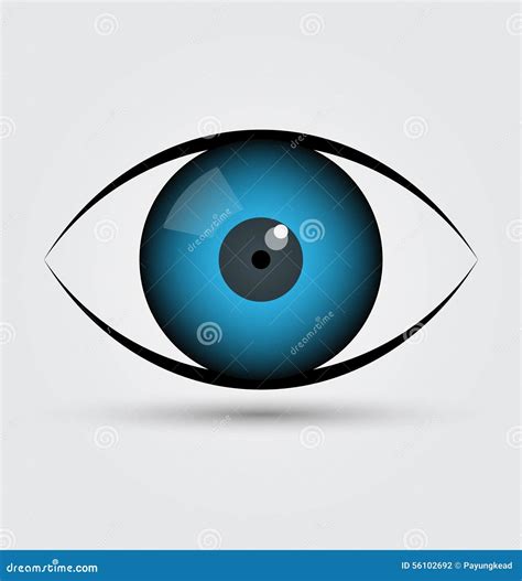 Blue eye icon vector stock vector. Illustration of interface - 56102692