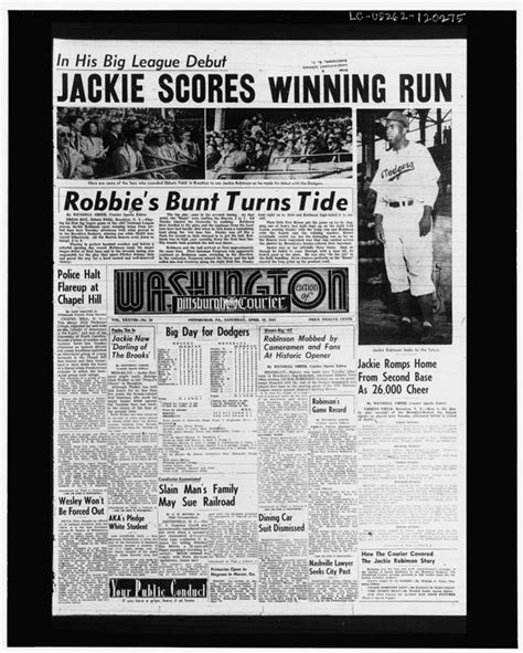 Report on Jackie Robinson's Major-League Debut