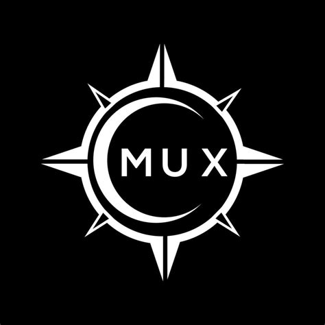 MUX abstract monogram shield logo design on black background. MUX ...