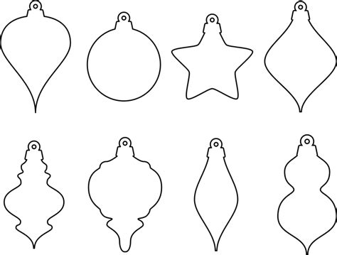 Clipart - Christmas ornament shapes