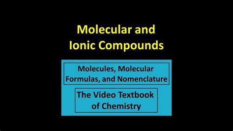 Molecular and Ionic Compounds - YouTube