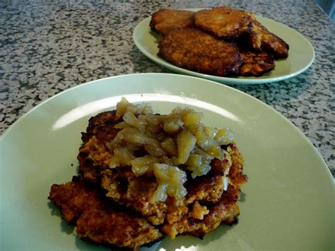 Sweet Potato Latkes and Applesauce - What Jew Wanna Eat