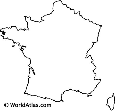 Outline Map France - GOOGLESAMP