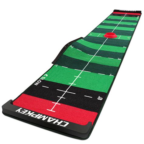 Champkey 10' x 20" SCPS Speed Control Putting Mat | Adjustable for 4 ...