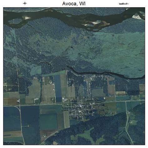 Aerial Photography Map of Avoca, WI Wisconsin