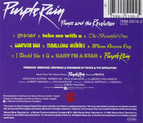 Prince, The Revolution: Purple Rain (Soundtrack) - CD | Opus3a