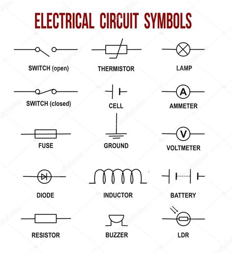 Electrical circuit symbols Stock Vector by ©roxanabalint 126557382