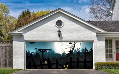 Halloween Garage Door Decorations Billboard Covers Art Decor Pumpkin ...