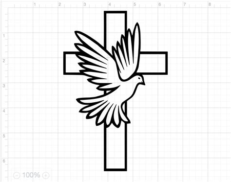 Cross and Dove Cut File SVG DXF PNG Eps Pdf Clipart Cross - Etsy Australia