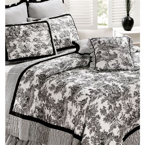 Twin Bedding Sets 2020: black and white toile bedding king size