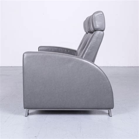 Ekornes Stressless Arion Sofa Grey Leather Two-Seat with Function at ...