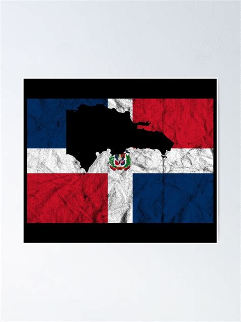 "Dominican Republic Silhouette Flag" Poster by crizzinho | Redbubble