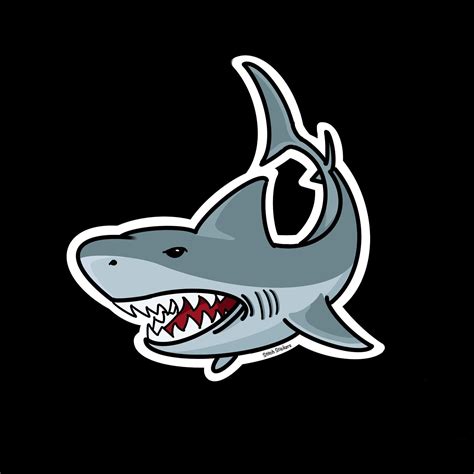 Shark Sticker Shark Laptop Decal Vinyl Animal Sticker | Etsy