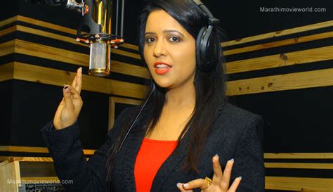 Amruta Devendra Fadnavis, recording song in studio