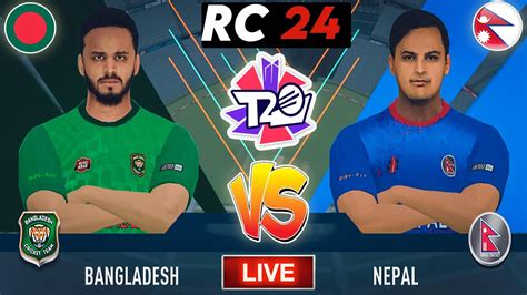 🔴Live Nepal Vs Bangladesh T20 Match | Real Cricket 24 Mobile Gameplay ...