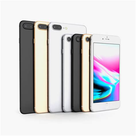 3D model apple iphone 8 colors - TurboSquid 1204960