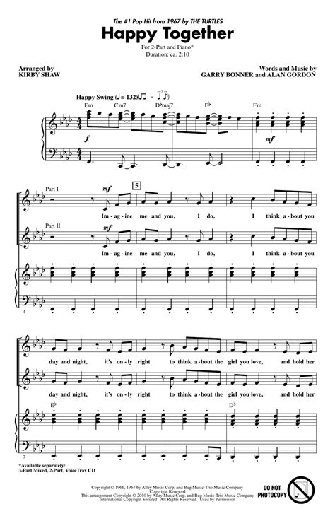 The Turtles "Happy Together" Sheet Music Notes, Chords | Viola Download Folk 170352 PDF