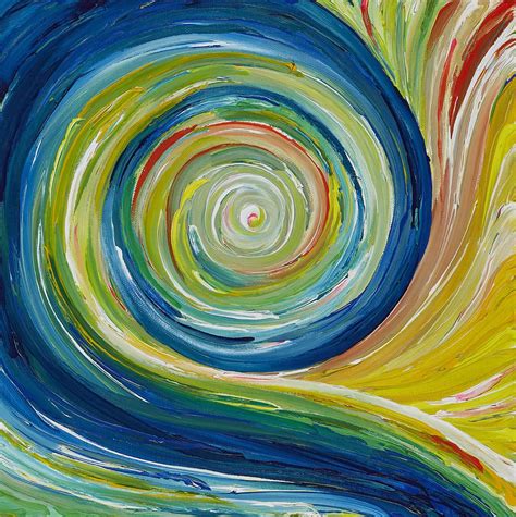 Spiraling Psyche | Abstract painting with colorful swirls