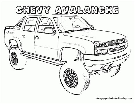 Chevy Tahoe Coloring Pages