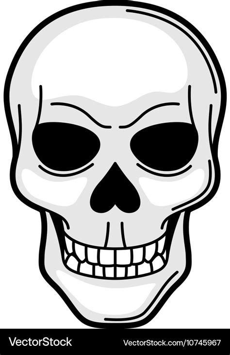 Skull retro tattoo symbol cartoon old school Vector Image