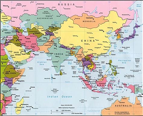 Printable Map Of Asia With Countries And Capitals - Printable Maps