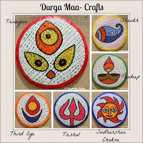 Day 6 - Durga Maa Crafts | Durga painting, India crafts