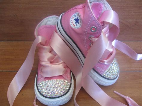 OK, how cute are these???? Love!! | Sparkly converse, Pink sparkly, Bling converse