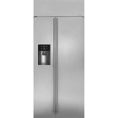 Monogram - 21.2 Cu. Ft. Side-by-Side Built-In Refrigerator - Stainless ...