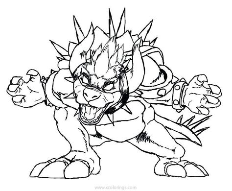 Beast Bowser Coloring Pages.