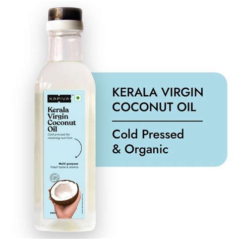 Buy Kapiva Virgin Coconut Oil (Cold Pressed) 100% Pure & Organic for Cooking, Skin & Hair Health ...