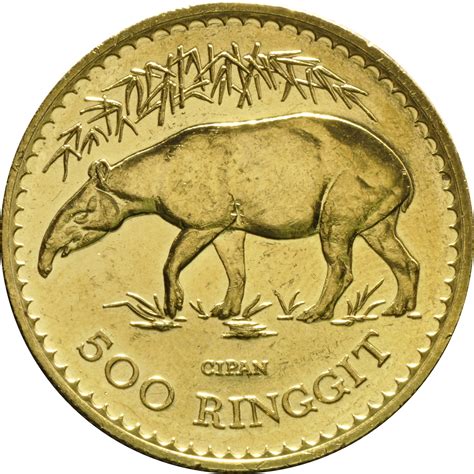 Malaysian 1976 500 Ringgit Tapir Gold Coin - $2,075