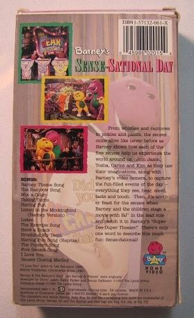 Barney's SENSE-SATIONAL DAY VHS VIDEO | eBay