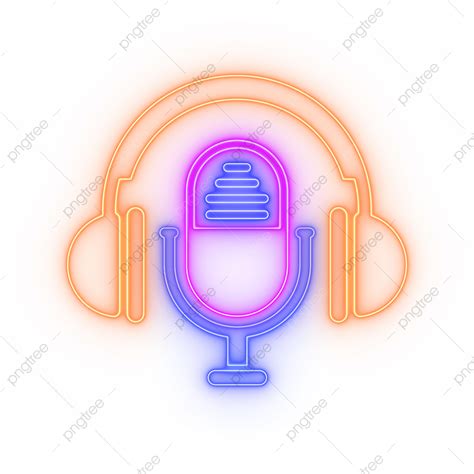 Podcast Microphone Hd Transparent, Podcasting Neon Microphone Icon, Podcasting, Podcast Icon ...