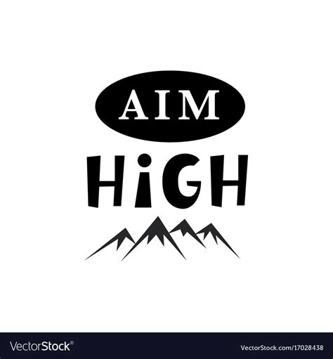 Aim high inspirational hipster kids poster Vector Image