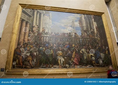 The Wedding Feast At Cana By Paolo Veronese, The Largest Painting At The Louvre Museum Editorial ...