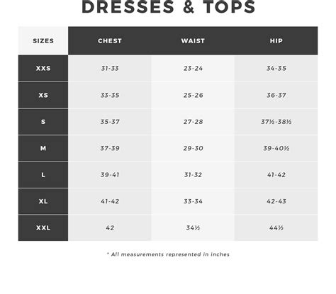 Urban Outfitters Size Chart