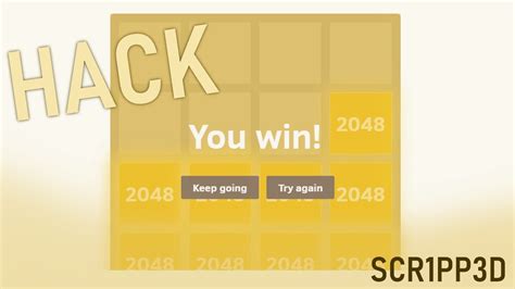 2048 HACK SCRIPT | How to win 2048 every time - Scr1pp3d - YouTube