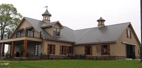 L shaped barn with apartment. Stone foundation veneer. | House exterior ...