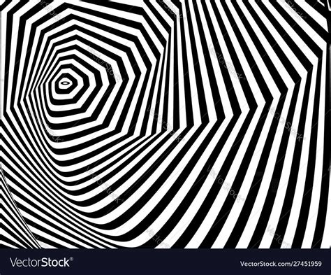 Black and white opt art background endless spiral Vector Image