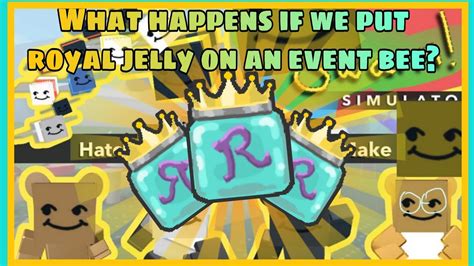 What happens if we put royal jelly on an event bee?!💦[🐝 Bee Swarm ...