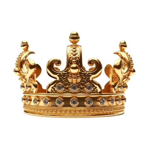 Golden royal crown isolated on transparent background. 24558952 PNG