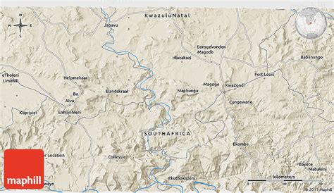 Shaded Relief 3D Map of Rorke's Drift